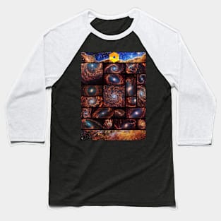 19 Spiral Galaxies + Cosmic Cliffs, Carina Nebula Baseball T-Shirt